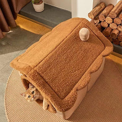 KooTeedd cat bed cushion detachable for standalone mat use.