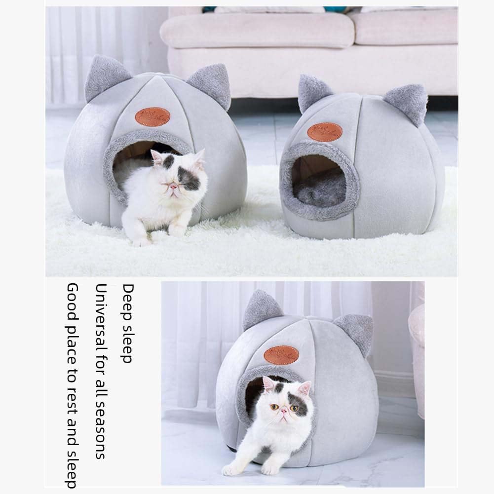 KooTeedd Cat Bed non-slip bottom emphasizing stable placement during play and rest