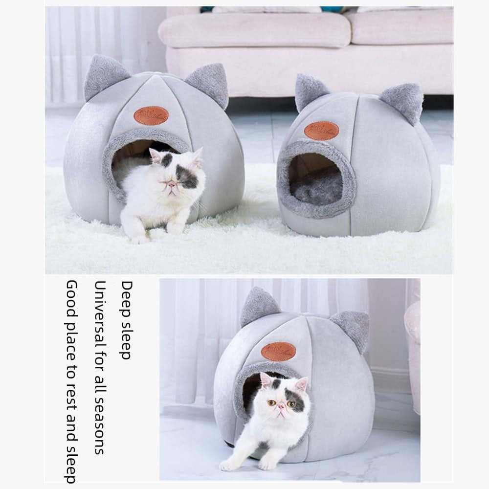 KooTeedd Cat Bed non-slip bottom emphasizing stable placement during play and rest