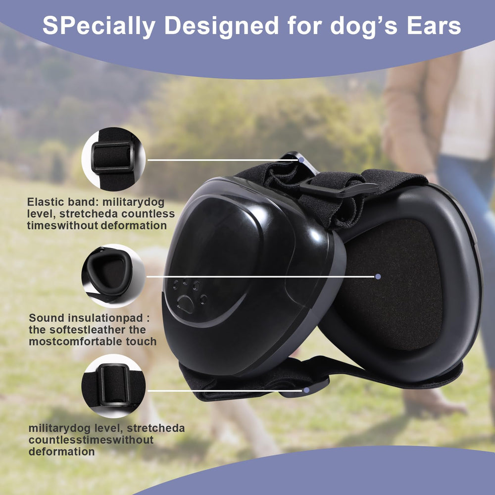 KOPBTBOY dog ear muffs soft padding close-up for comfortable all-day wear.