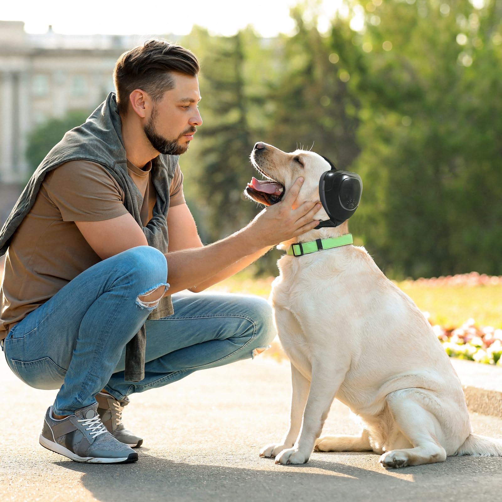 KOPBTBOY earmuffs travel-ready and compact for car rides with dogs.
