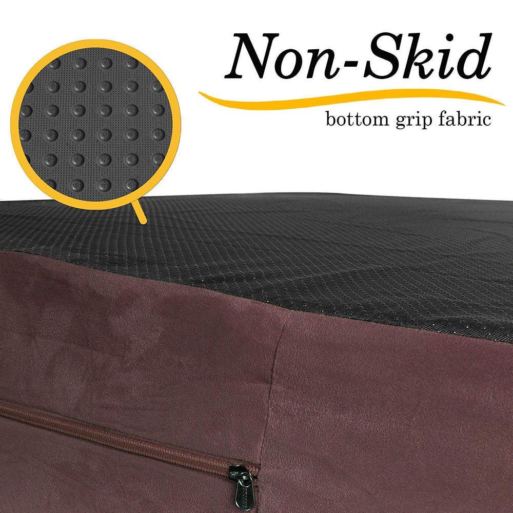 KOPEKS plush suede cover adds soft, luxurious feel for dogs.