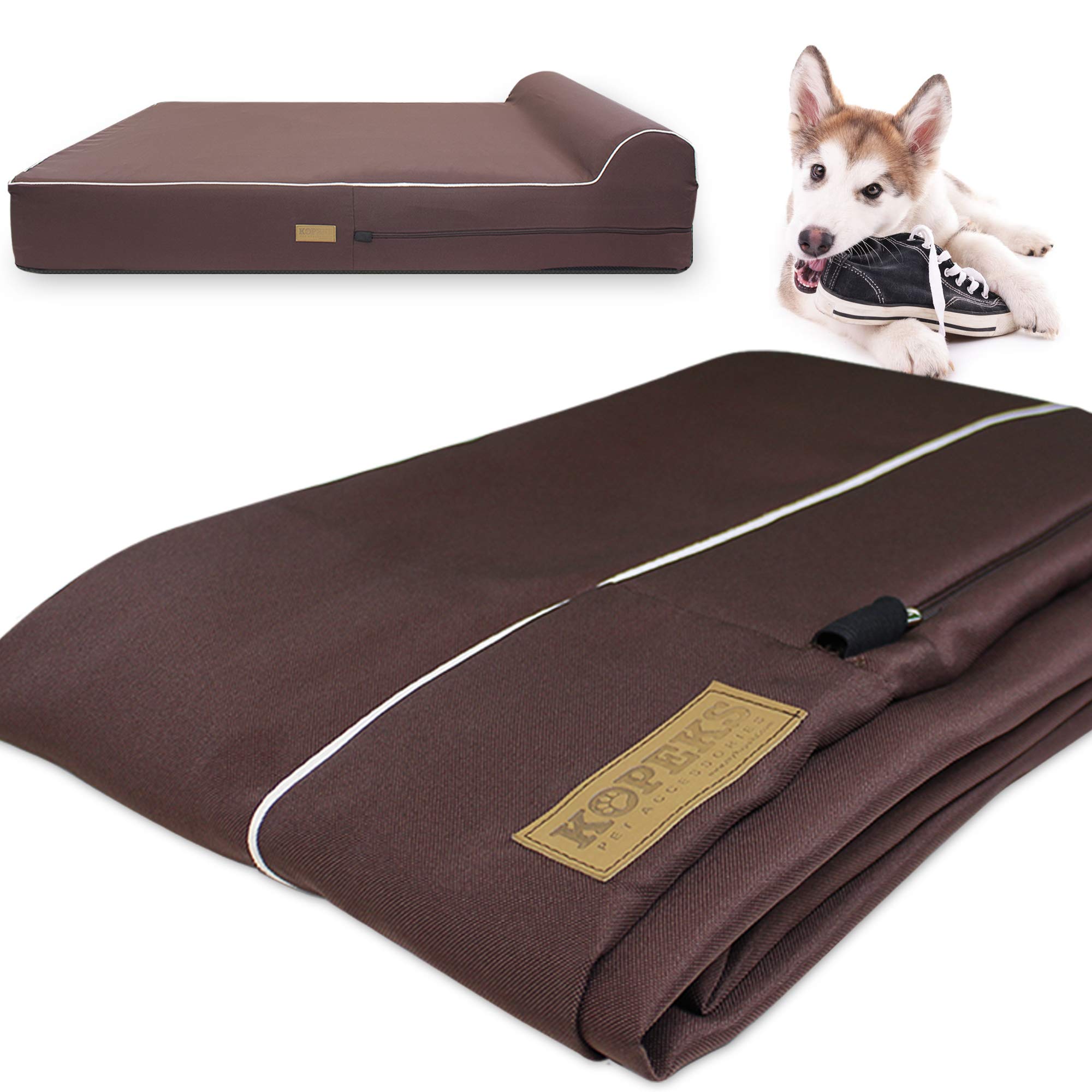 KOPEKS XL Jumbo orthopedic bed foam and pillow area 50x34x7 inches for comfy resting