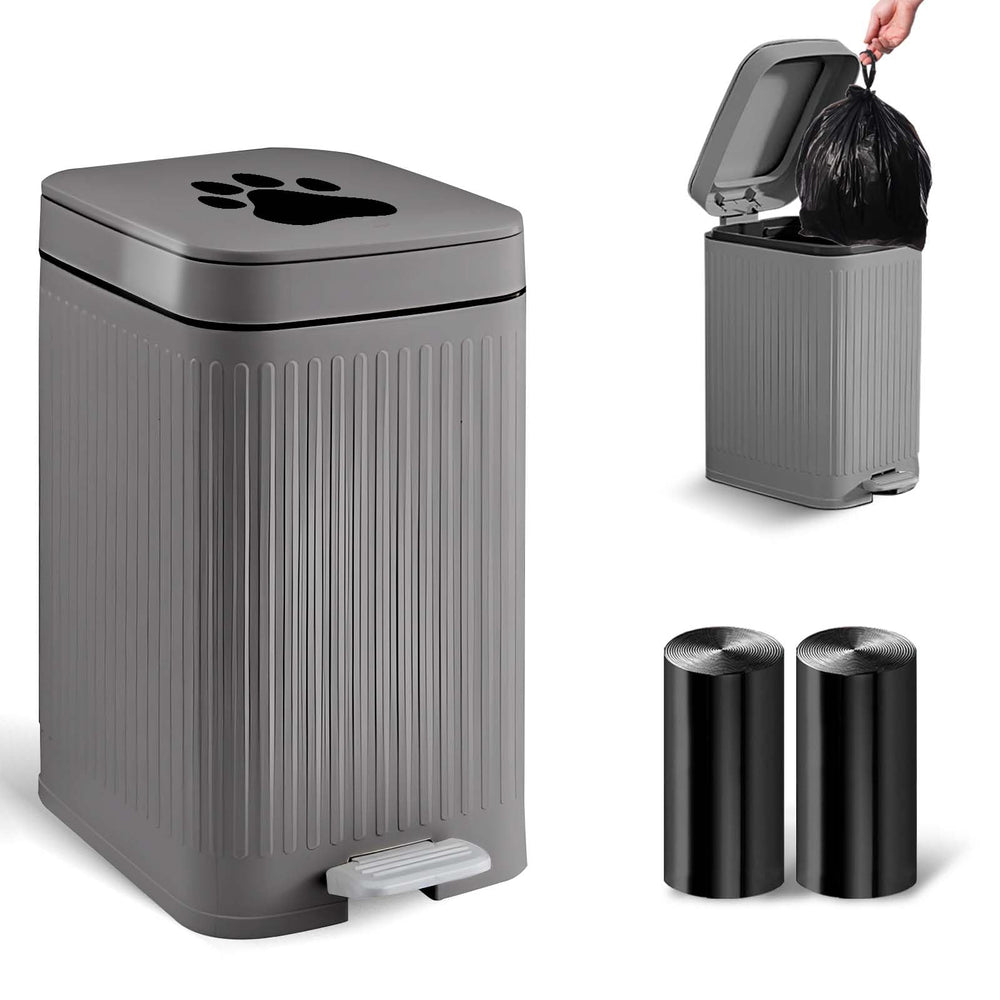 Kopuncare dog poop trash can outside with lid soft close for odor-controlled disposal.