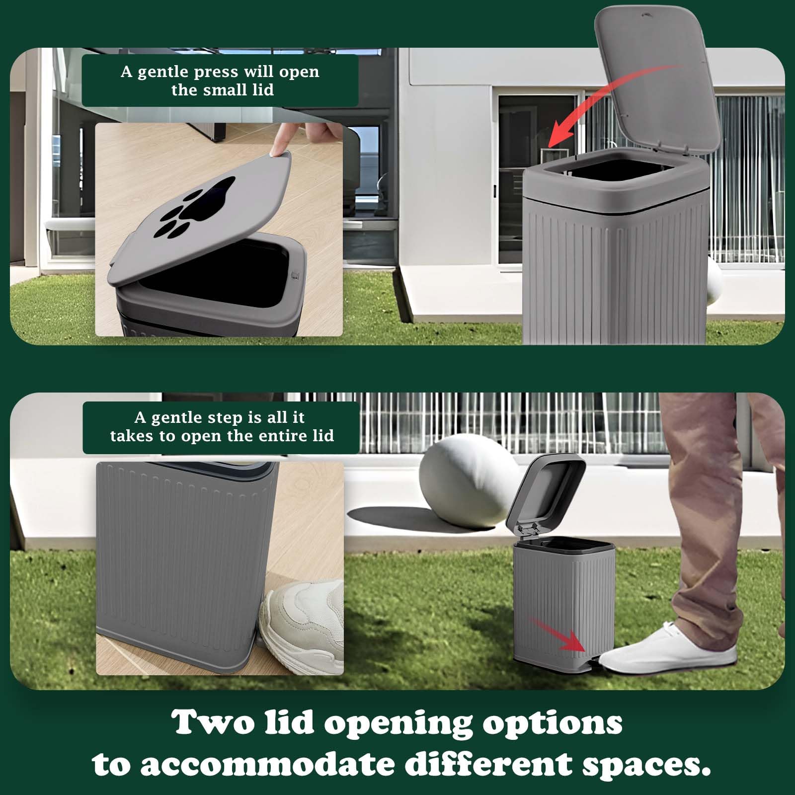 Kopuncare weather-resistant outdoor waste bin withstands rain and sun.