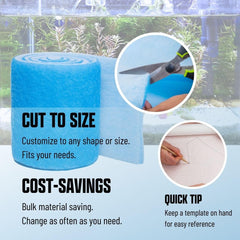 Koral Filters media pad improves aquarium waterflow and cleaning efficiency.