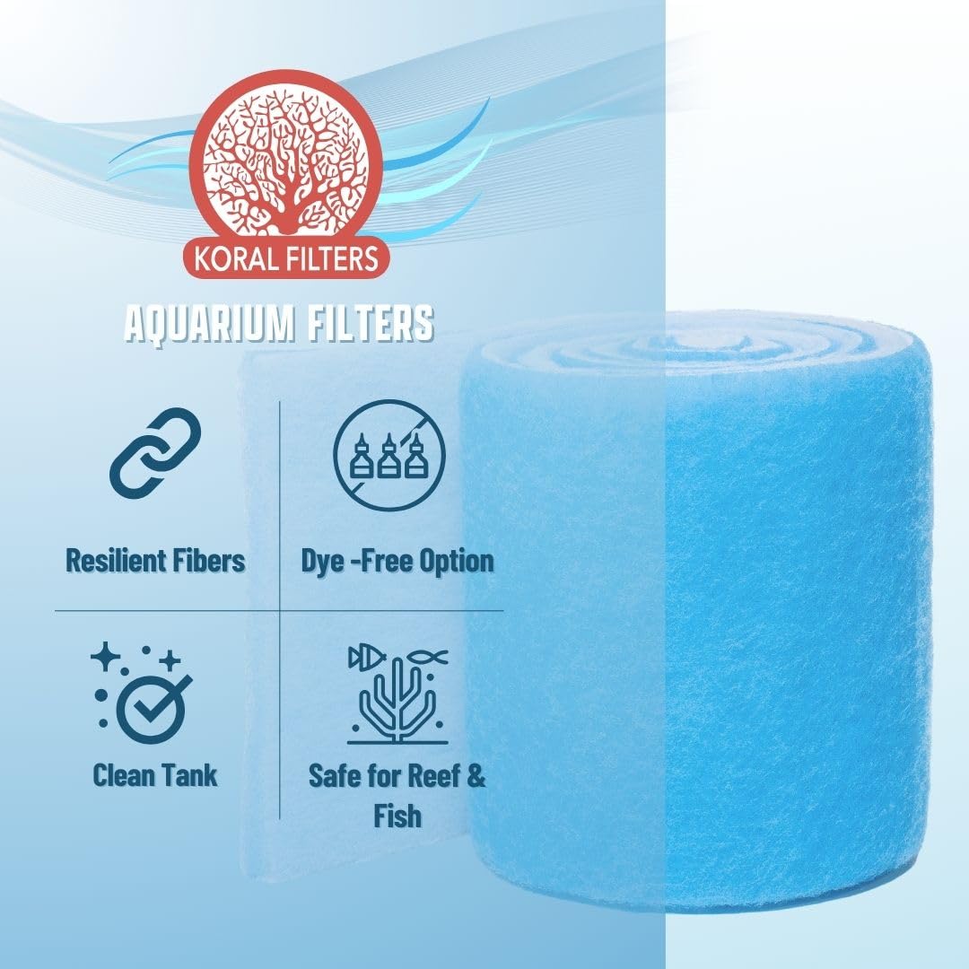 Koral Filters media pad is 1 inch thick for robust filtration.