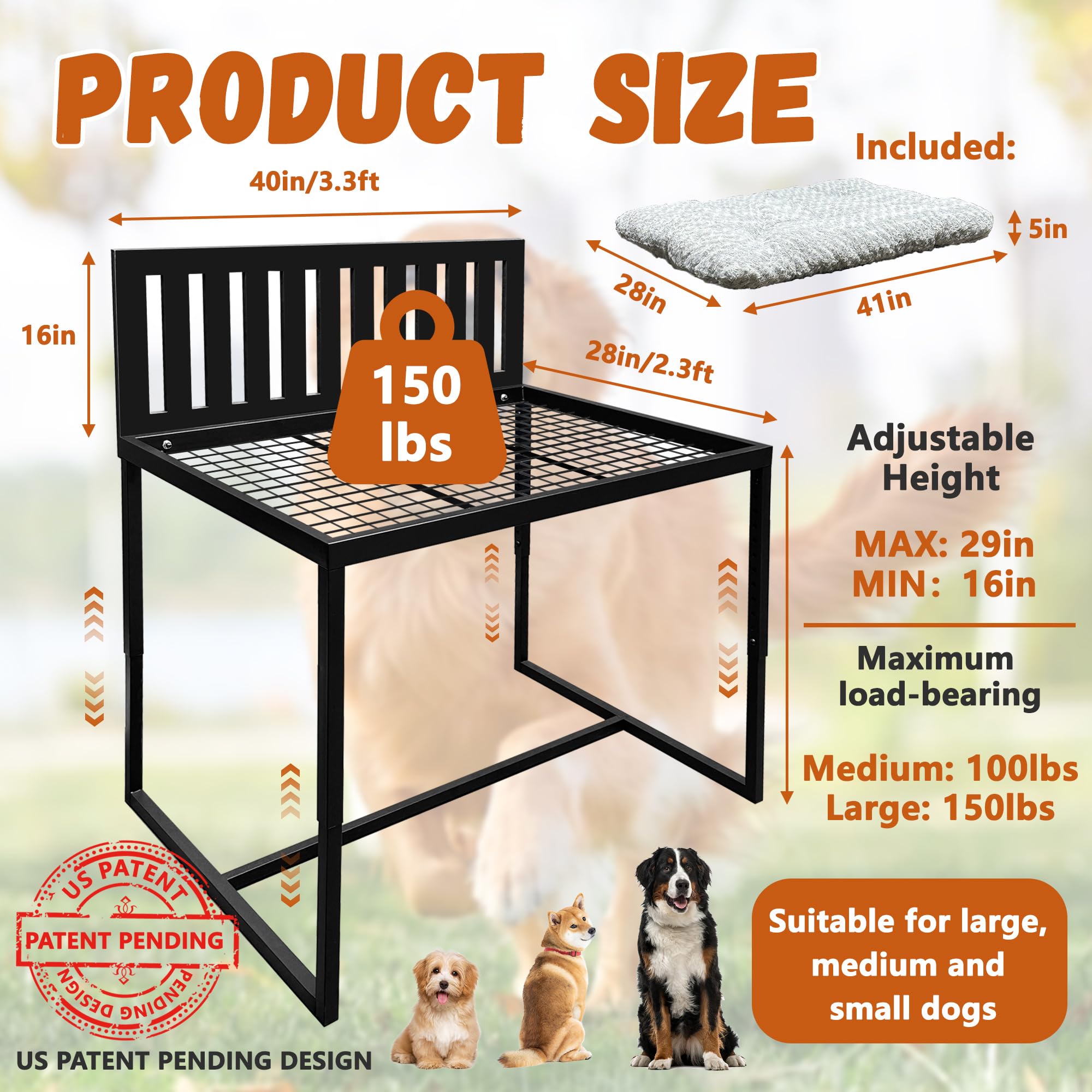 Koretech Beside Dog Bed close-up cushion demonstrates plush comfort for calm, cozy rests.