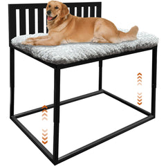 koretech Beside Dog Bed frame with 48x32 near-bed setup aids calm, secure sleep