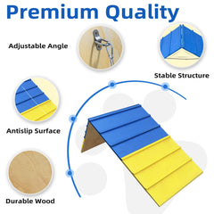 Koretech dog agility A-frame waterproof coating image shows durable, weather-ready surface.