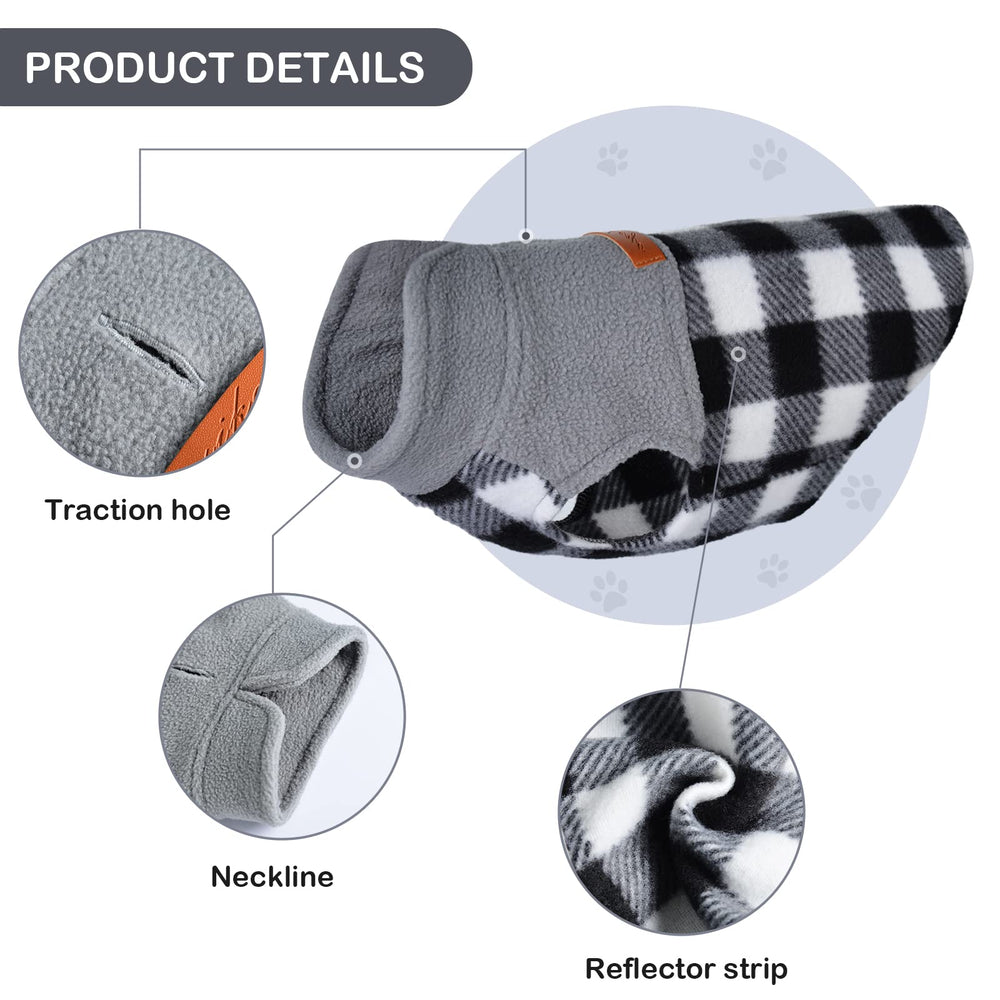 Kosiyi Chihuahua teacup clothes plaid offers a cozy, stylish winter look.