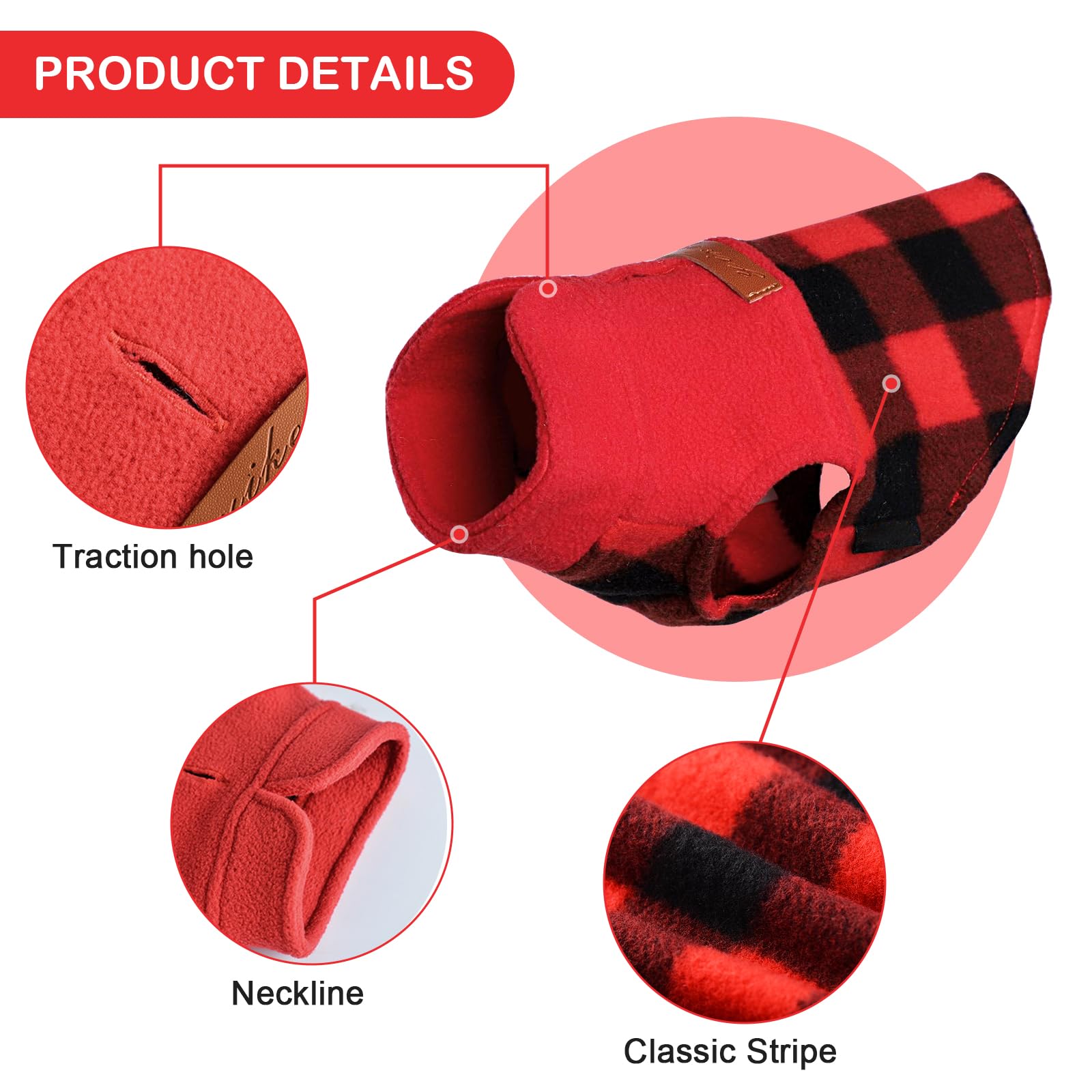 Kosiyi Christmas dog clothes photoshoot ready in cozy fleece.