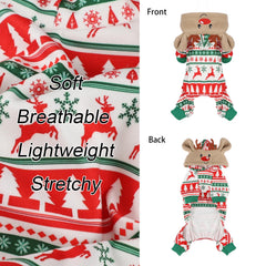 Kosiyi Christmas dog pajamas elk print adds festive charm to holiday photos