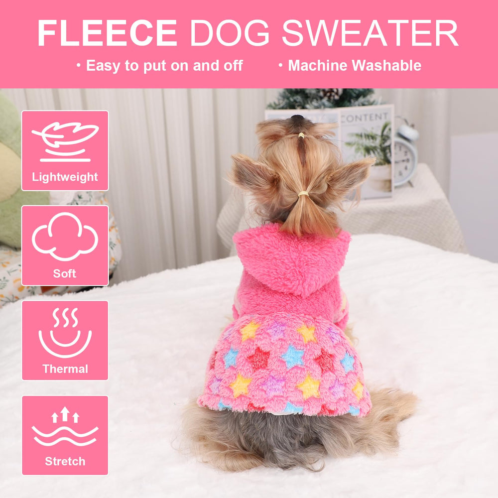 Kosiyi dog hoodie worn during indoor and outdoor winter activities