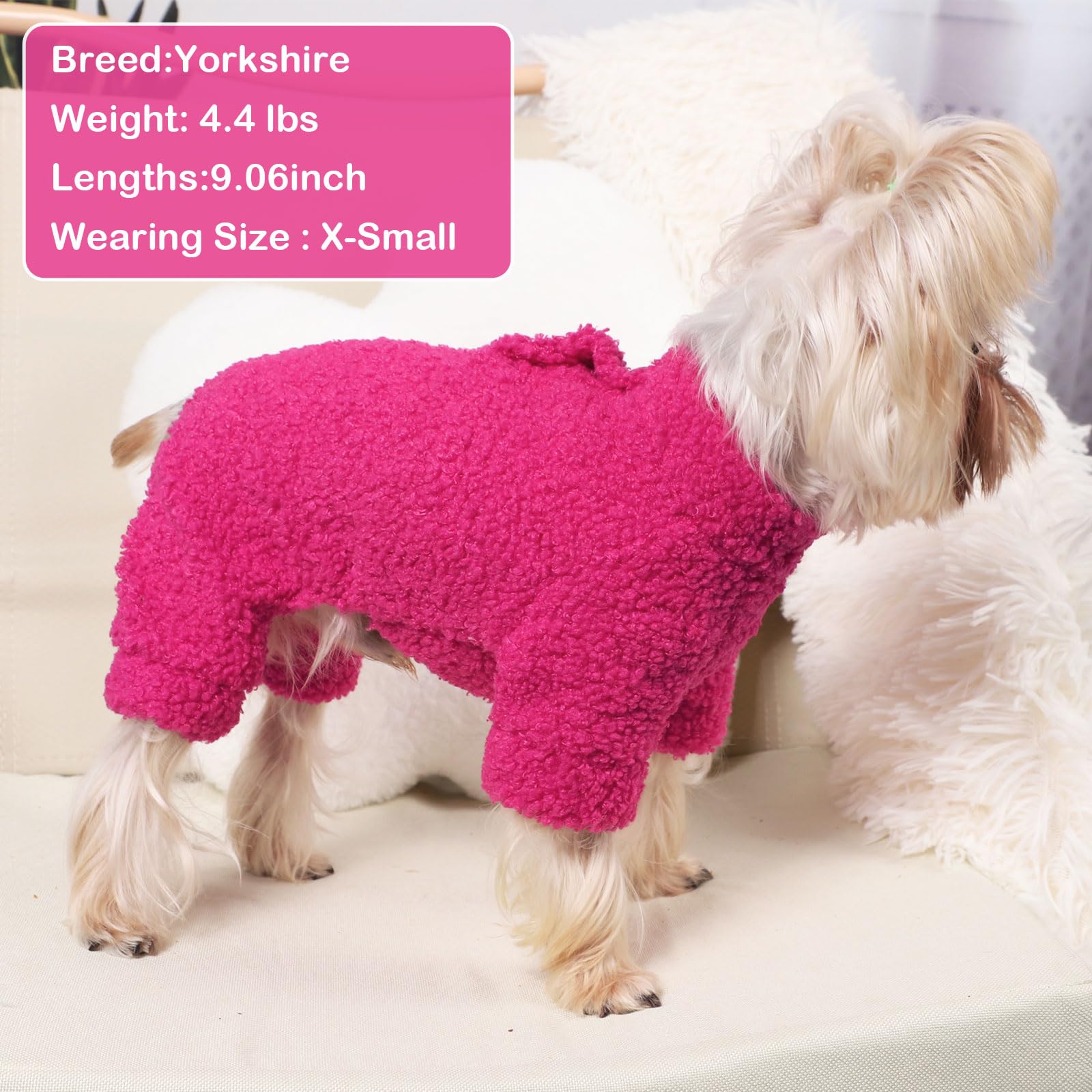 Kosiyi dog pajamas easy-on-off with neck buttons for quick dressing