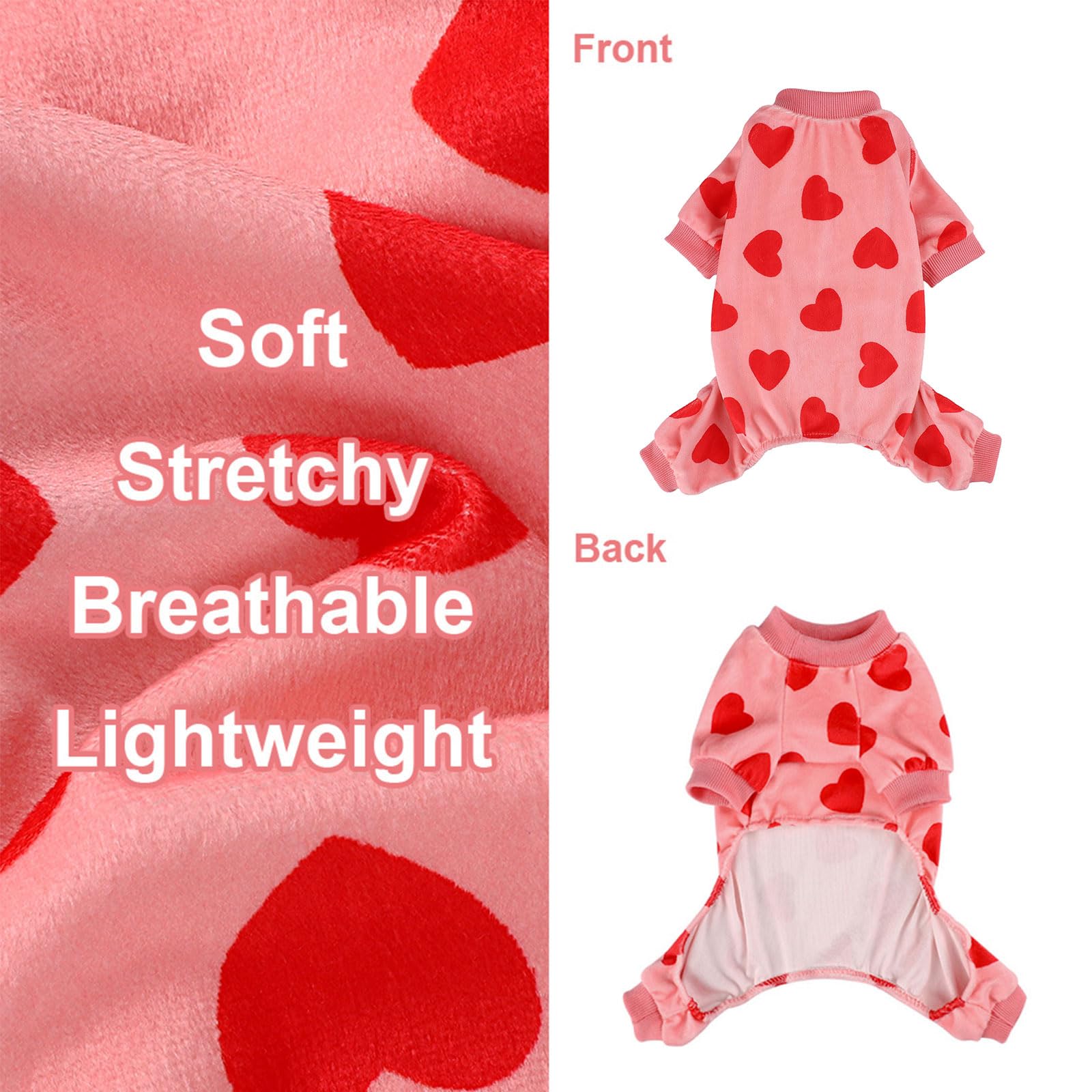 Kosiyi flannel dog onesie back view highlighting secure fit and four-leg warmth