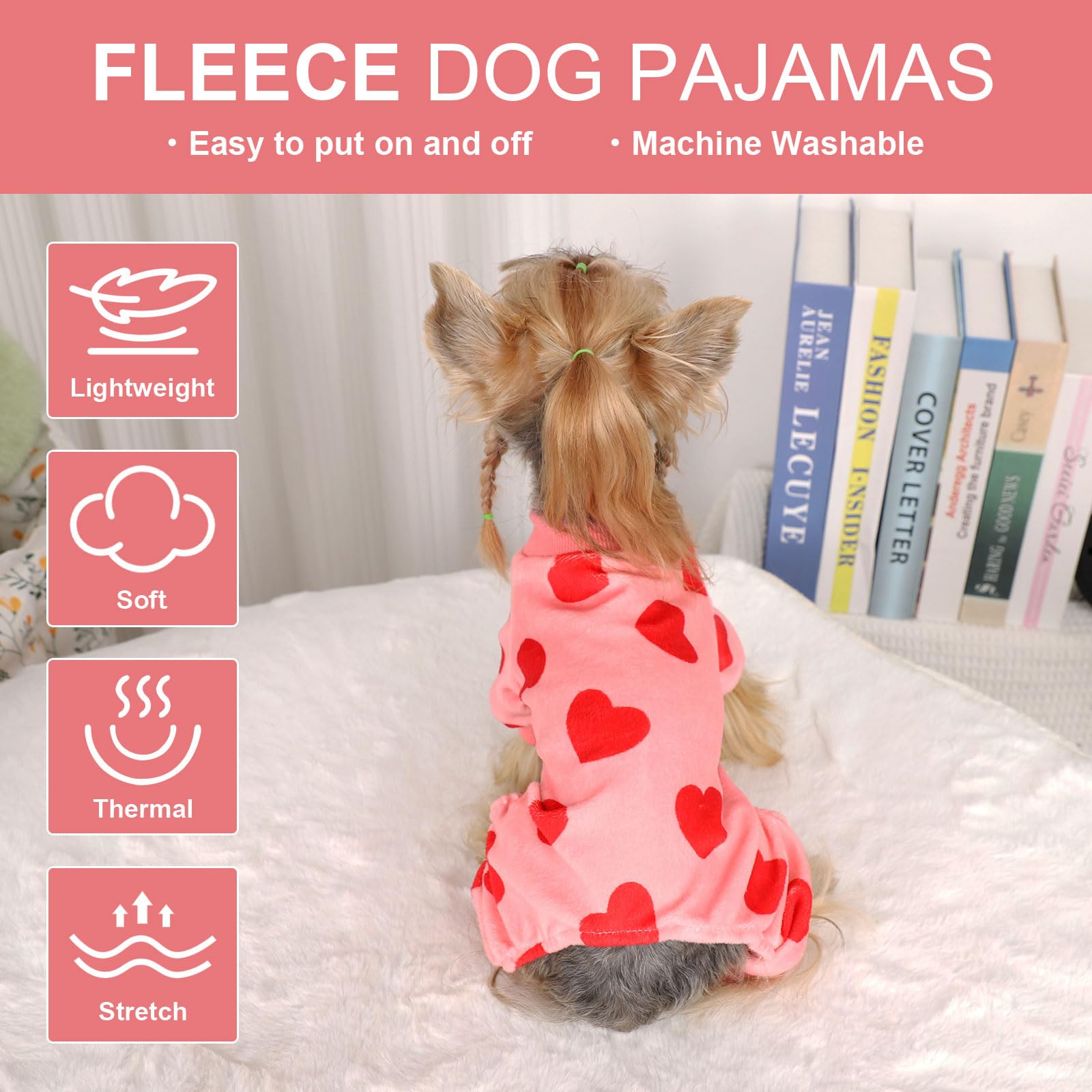 Kosiyi dog pajamas winter-ready with standing pose demonstrating warmth