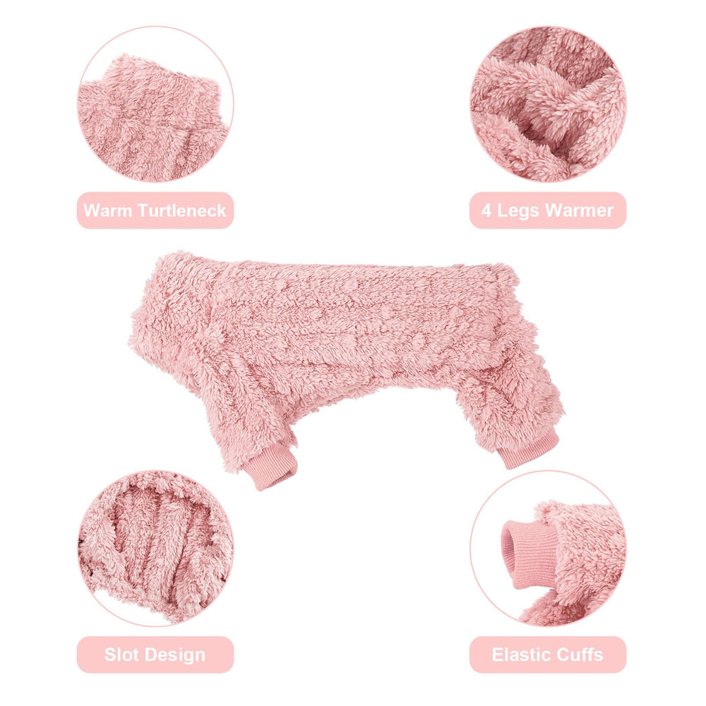 Kosiyi dog pajamas XXS light pink flannel fabric texture feels soft
