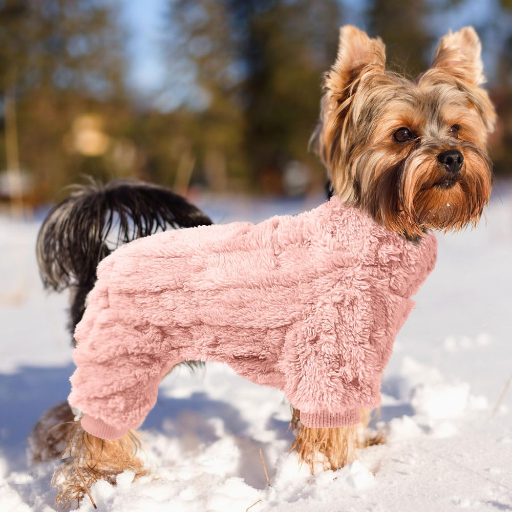 Kosiyi dog pajamas XXS light pink great for photos and cozy lounging