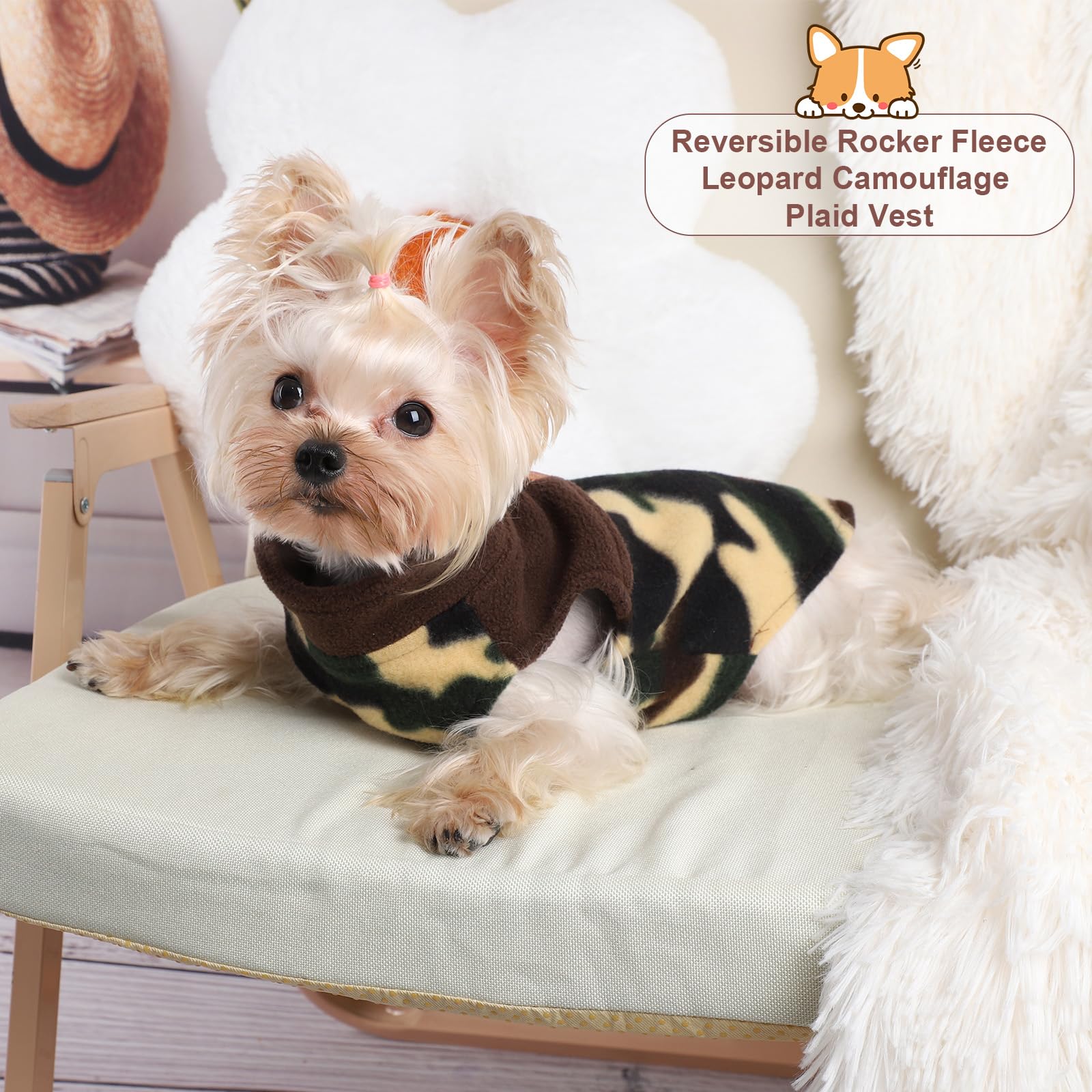 Kosiyi small-dog sweater perfect for Christmas parties and photos.