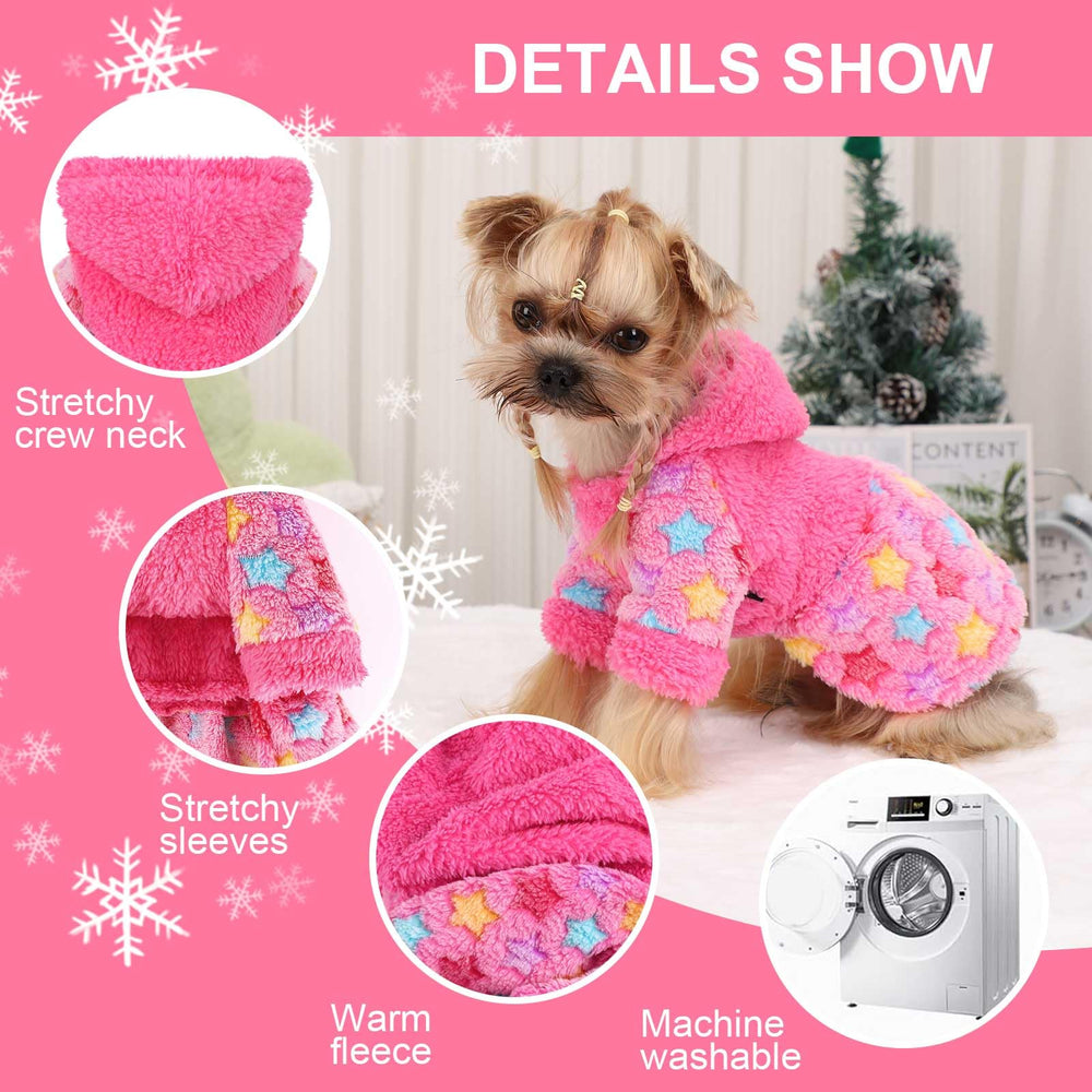 Kosiyi dog-winter-clothes rose-pink keeps fur baby warm outdoors