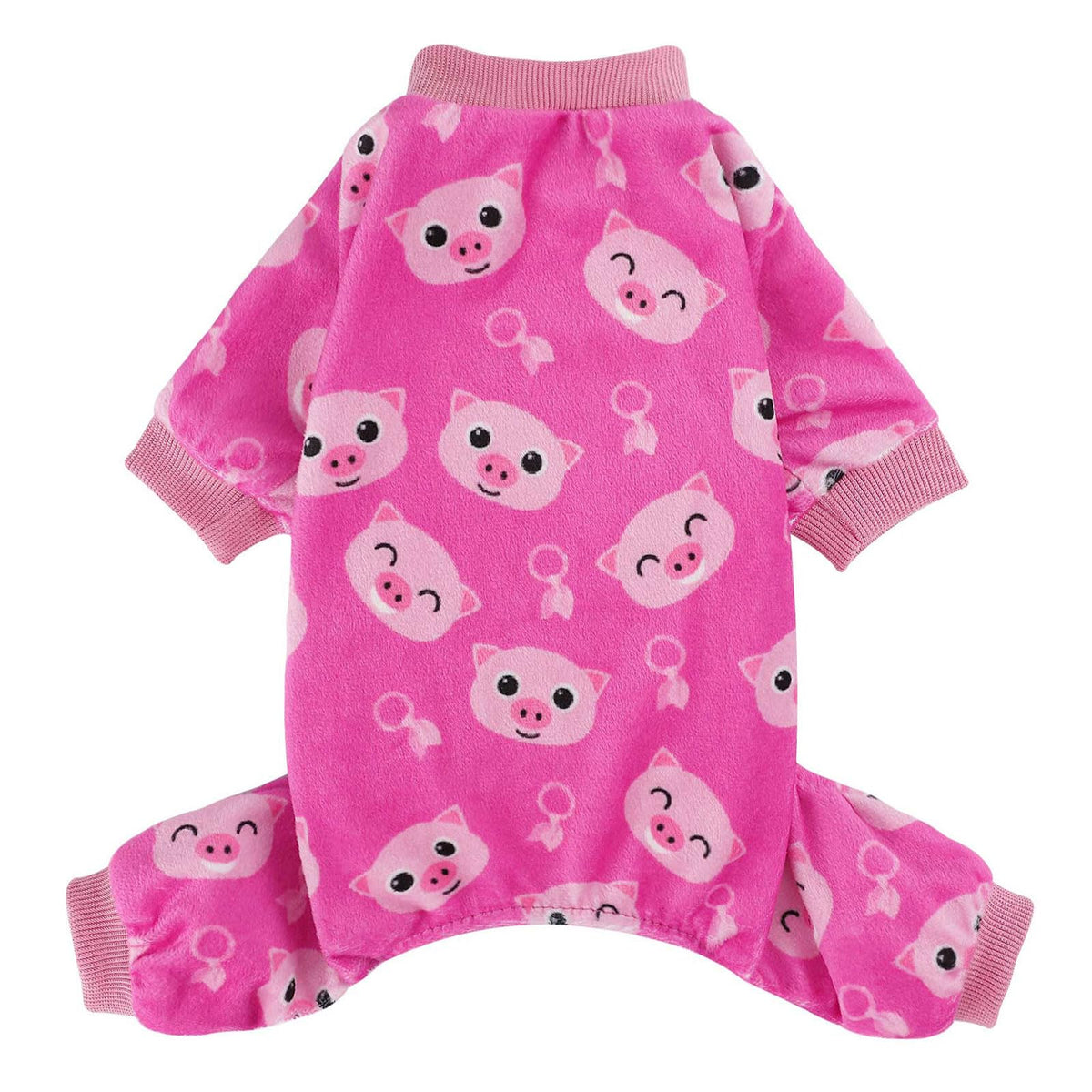 Kosiyi pijama para perro pequeño, vista frontal, mantiene al animal cálido y cómodo.