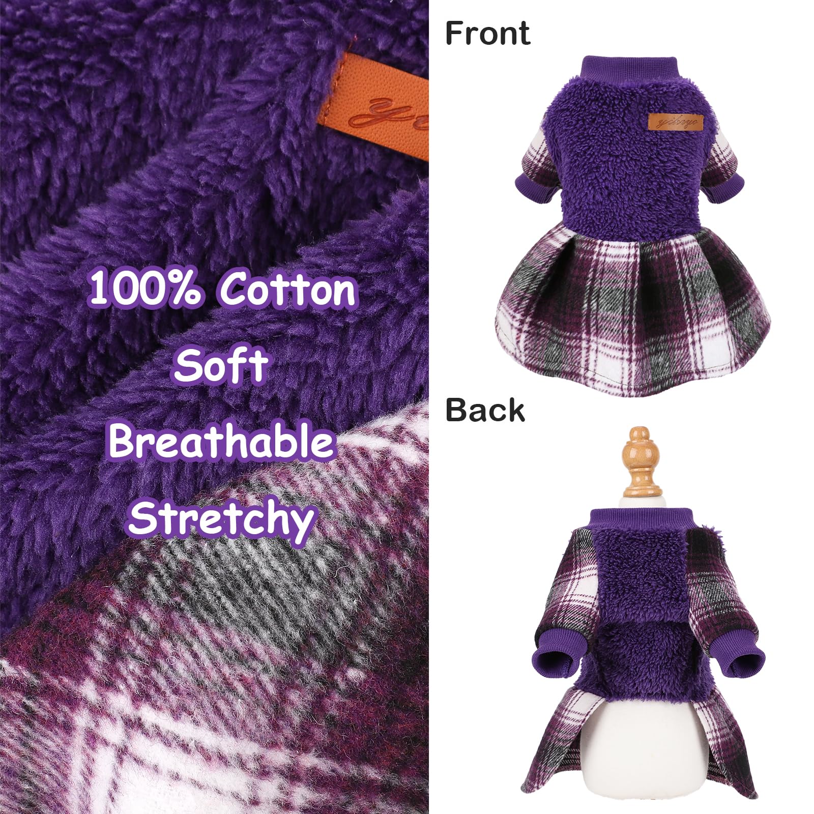 Kosiyi puppy-sweater-pullover easy on-off design for quick dressing.