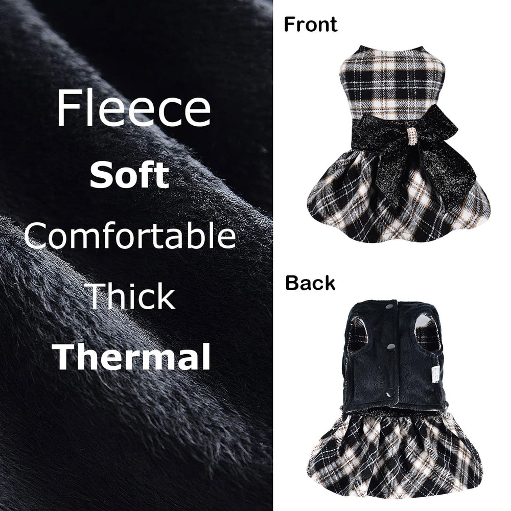 Kosiyi small dog gingham patchwork dress highlights cute style for tiny companions.