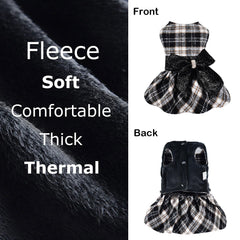 Kosiyi small dog gingham patchwork dress highlights cute style for tiny companions.