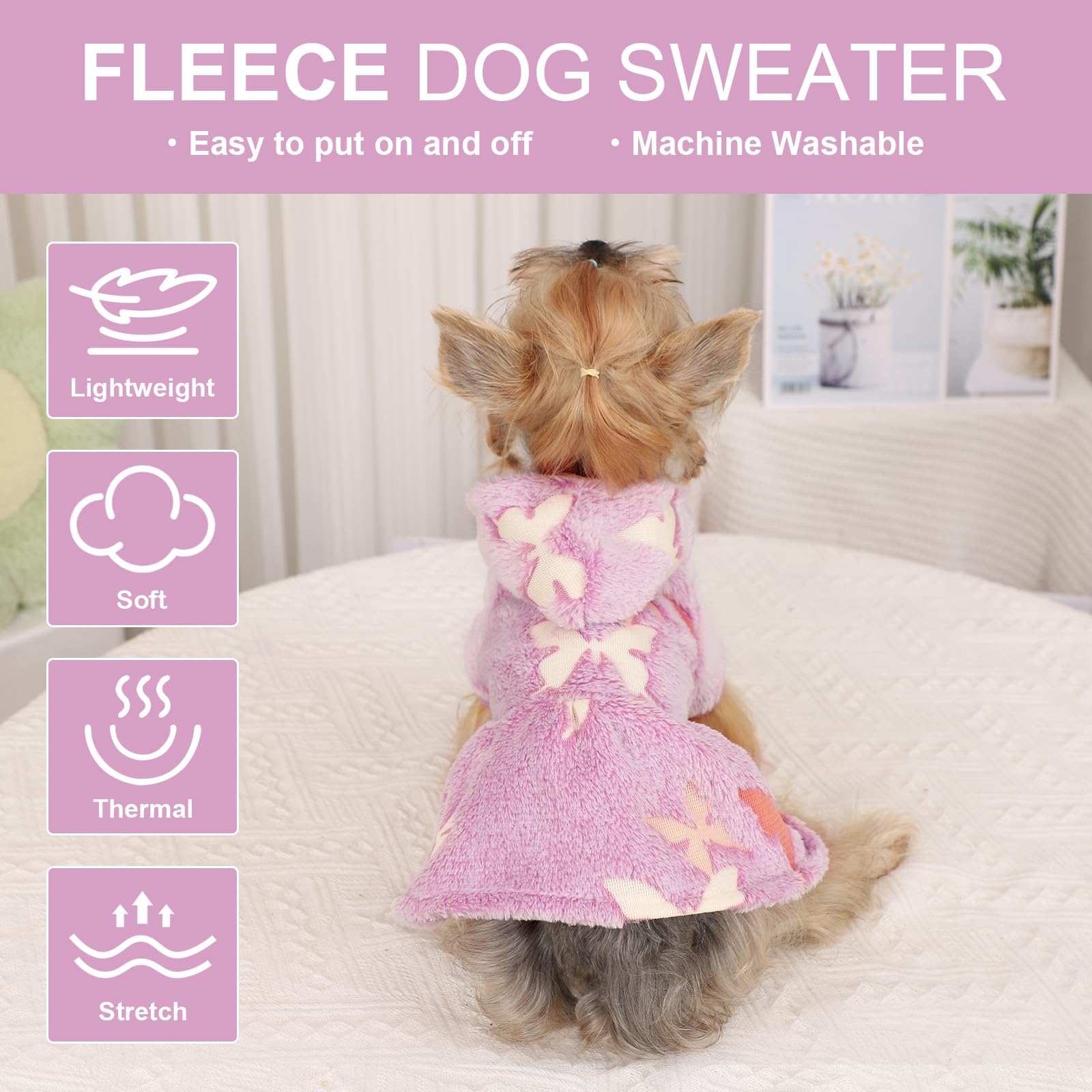 Kosiyi small dog sweater suited for holiday parties and daily warmth.