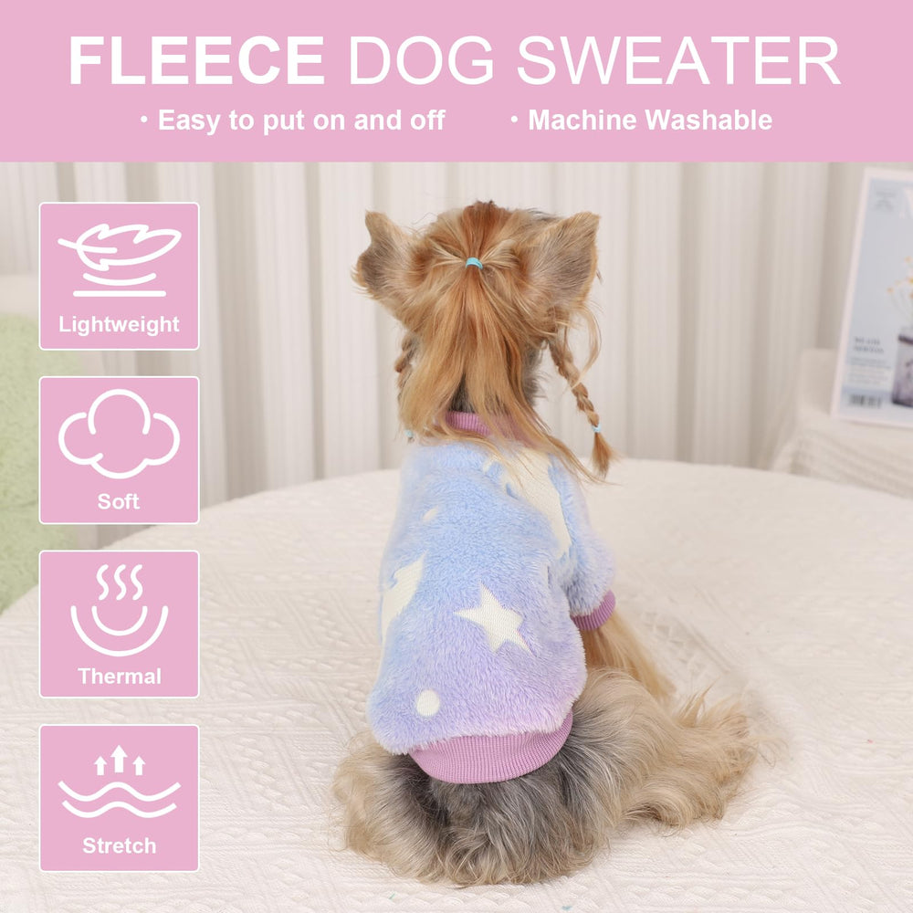 Kosiyi small dog sweater night glow pink winter-use for chilly walks.