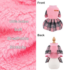 Kosiyi XXS pink back view small dog sweater stylish for daily wear