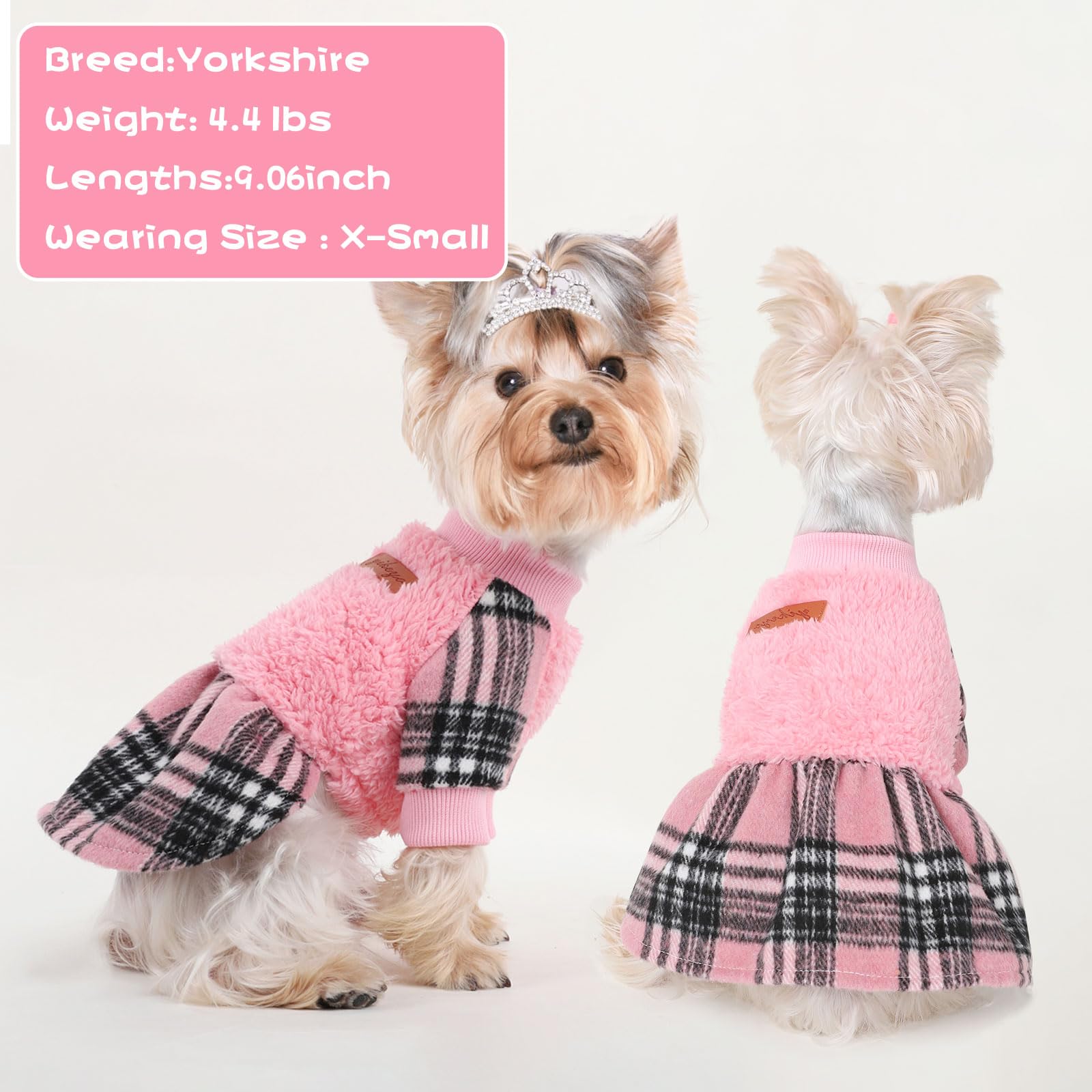 Kosiyi XXS pink belly-cut sweater detail for easy potty breaks