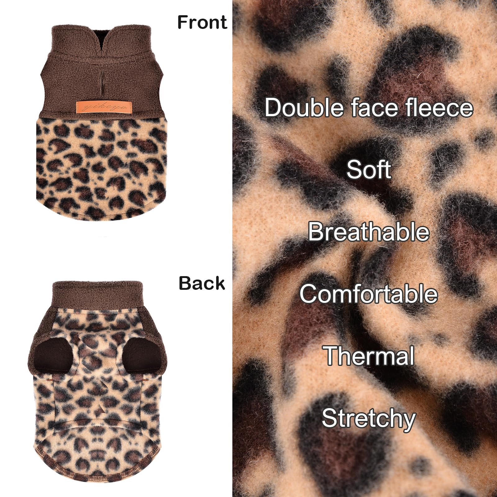 Kosiyi thermal fleece lining offers soft warmth on cold days for pets.