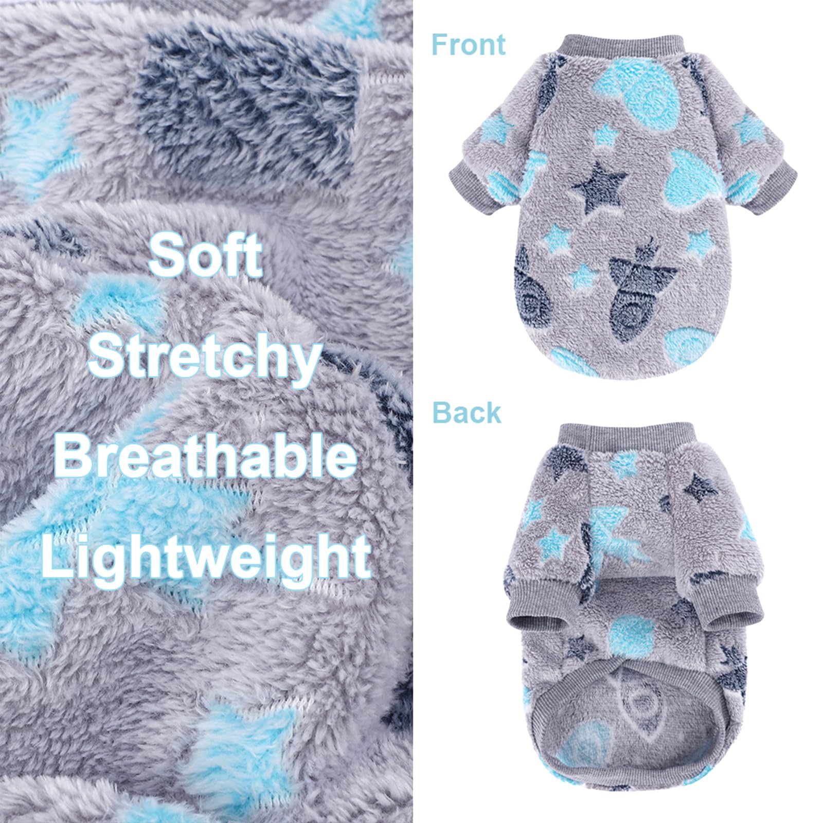 Kosiyi dog sweater warm fleece material provides cozy warmth