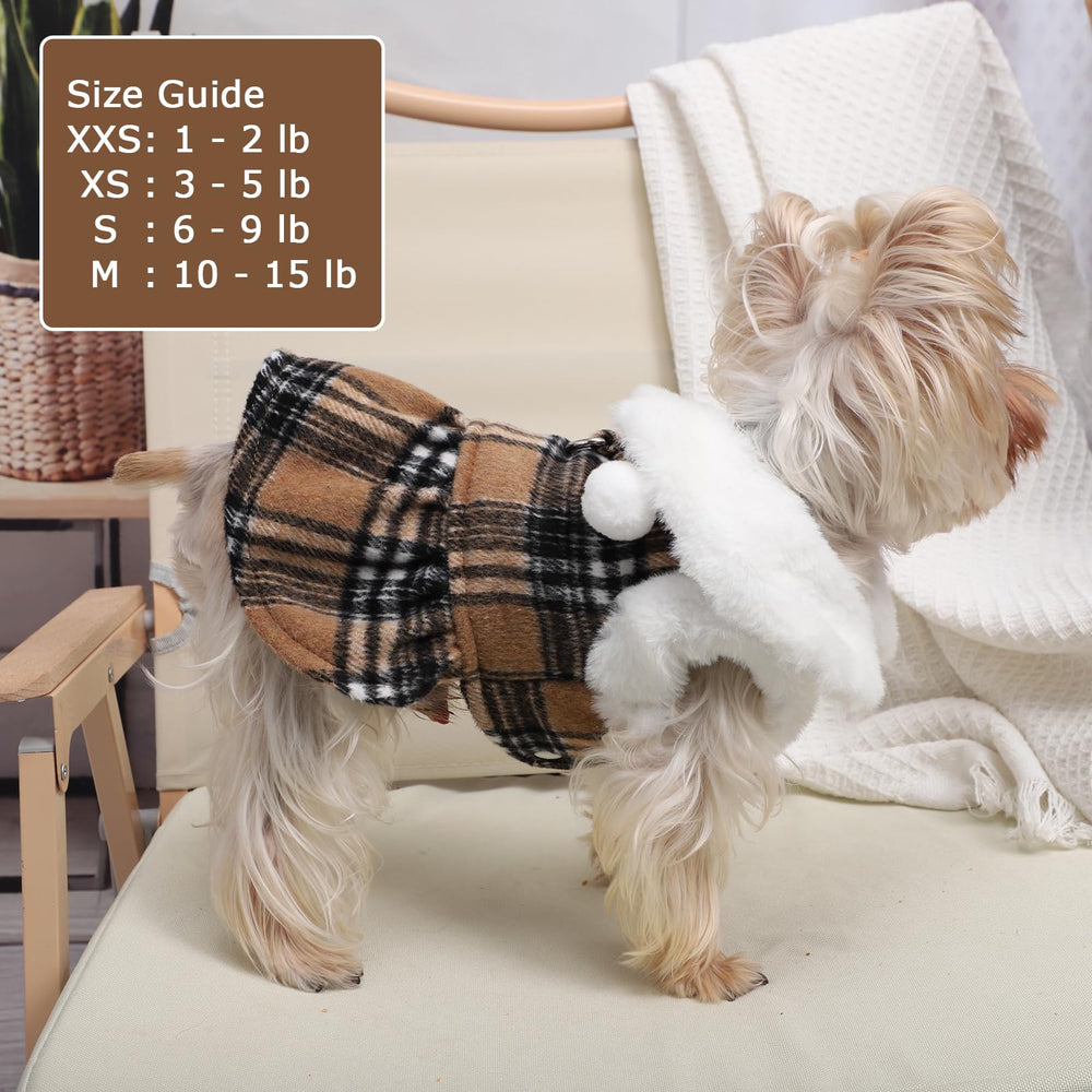 Kosiyi warm plaid dog coat fleece perfect for daily walks