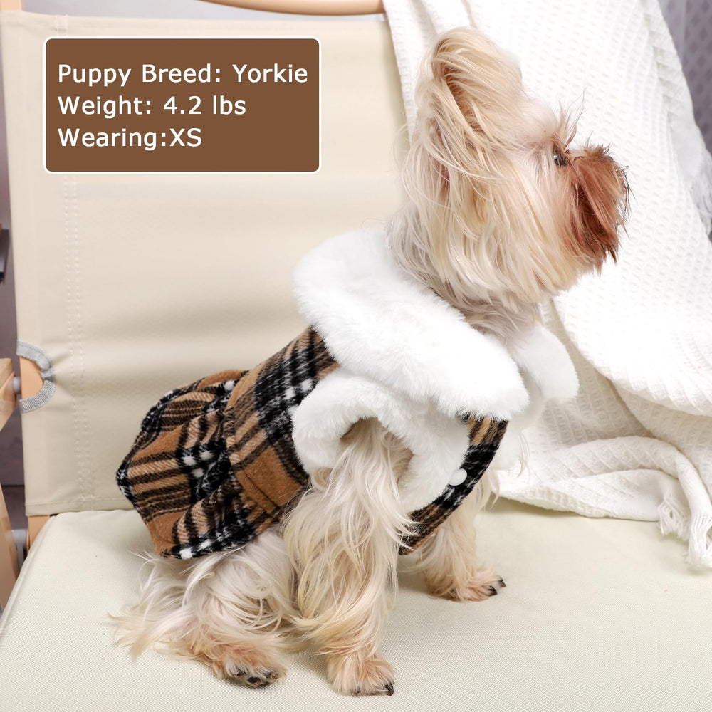 Kosiyi XS plaid sweater design with high-cut belly for potty breaks