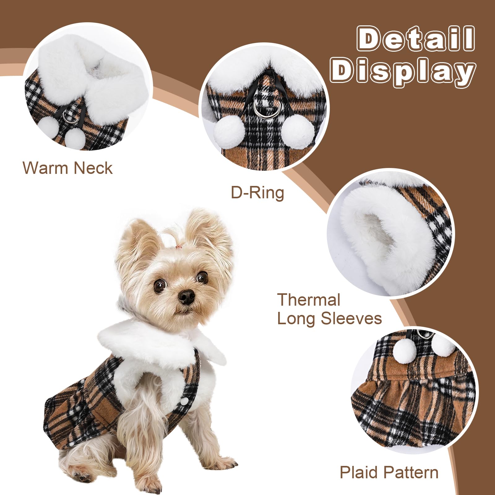 Kosiyi XS dog sweater worn during an outdoor walk