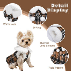 Kosiyi XS dog sweater worn during an outdoor walk