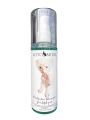 Kotomoda Probiotic Shampoo for Sphynx bottle demonstrates gentle cleansing for sensitive skin.