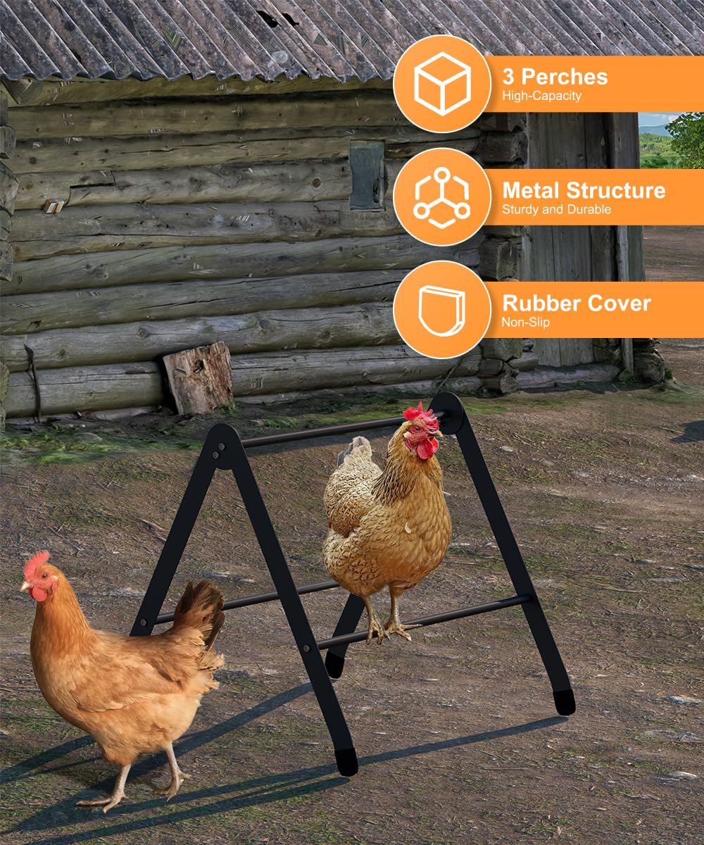 Koutemie chicken roost bars assembly shows quick setup for busy farmers.
