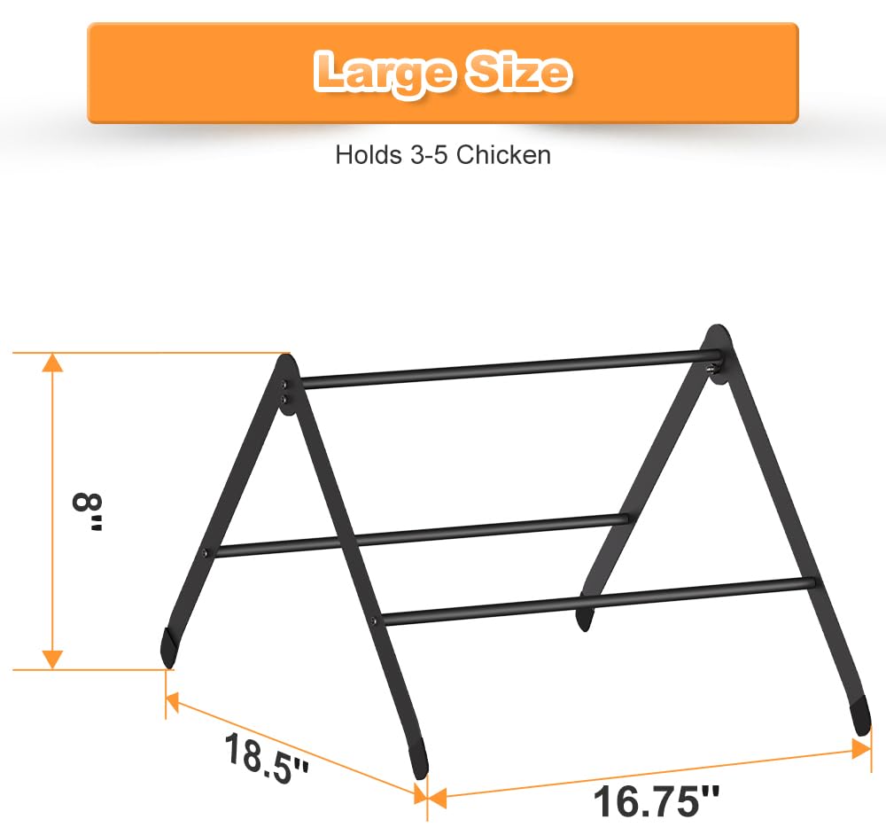Koutemie coop roost dimensions illustrate spacious design for multiple birds.