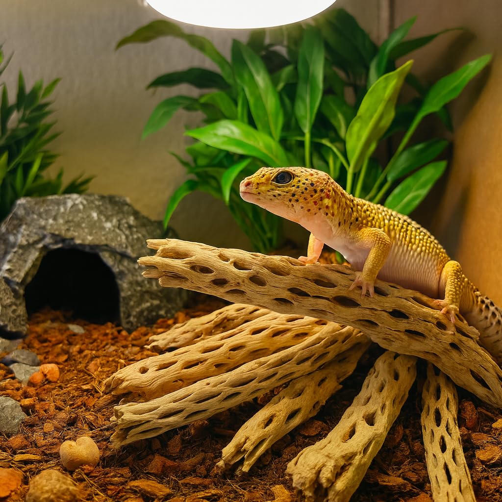 Koyal cholla wood reptile perch in habitat offers climbing and resting surfaces.
