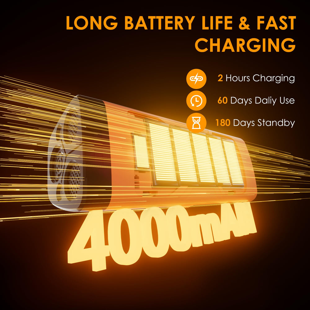 KQMOP 4000mAh battery for long training sessions and travel readiness