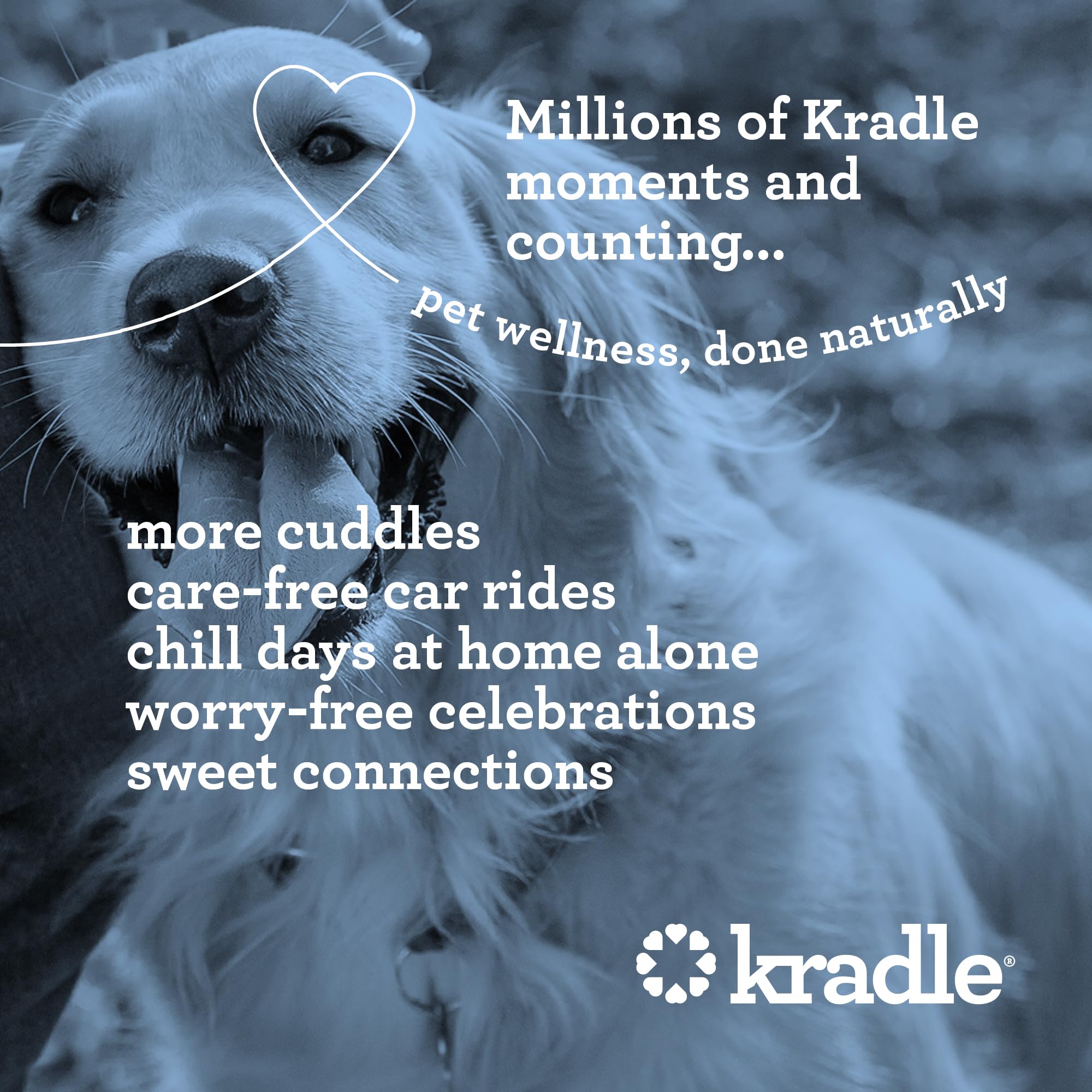 Kradle Calming Chews chicken-flavor treats ready for daily routine and stress relief