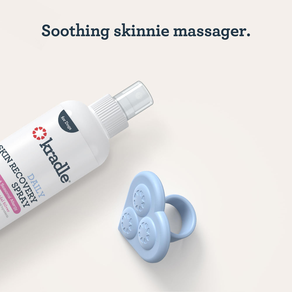 Kradle BotaniTek blend bottle close-up highlighting active ingredients