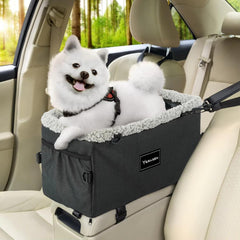 KRAXEN center console dog car seat with secure mounting for safe road trips
