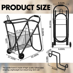 Kritkin horse tack cart folded design saves compact storage when not in use.