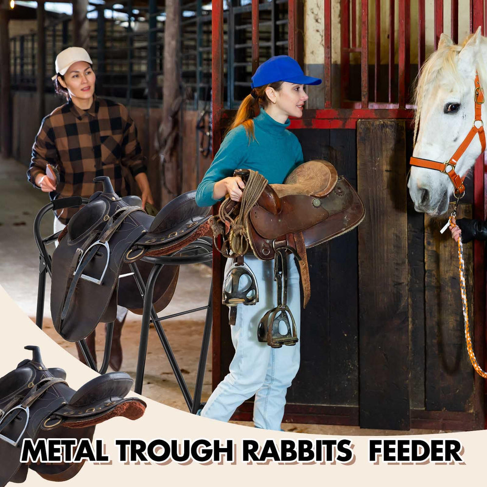 Kritkin saddle cart hooks extend hanging versatility in stables.