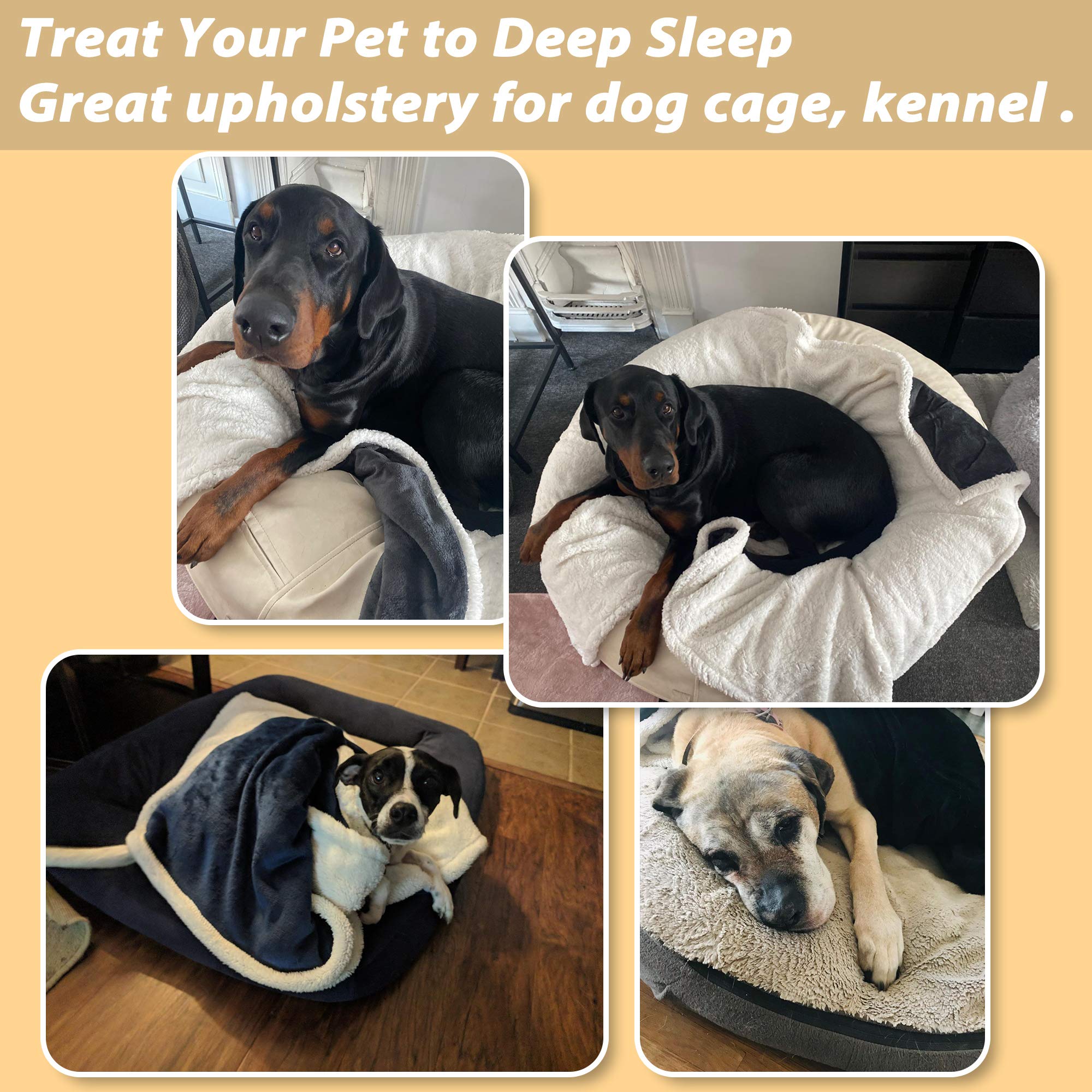 Kritter Planet durable stitching on grey blanket supports active dogs